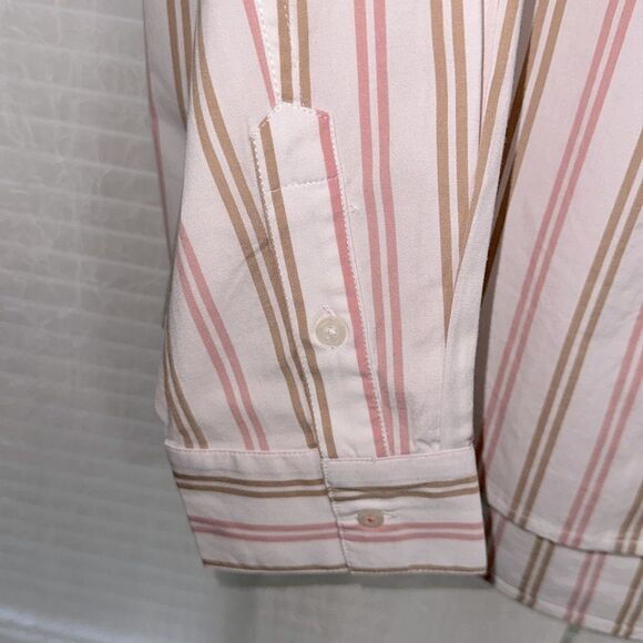 Vineyard Vines XS-XL White Pink Stripes Oversized Poplin Button Down Shirt - Picture 14 of 16